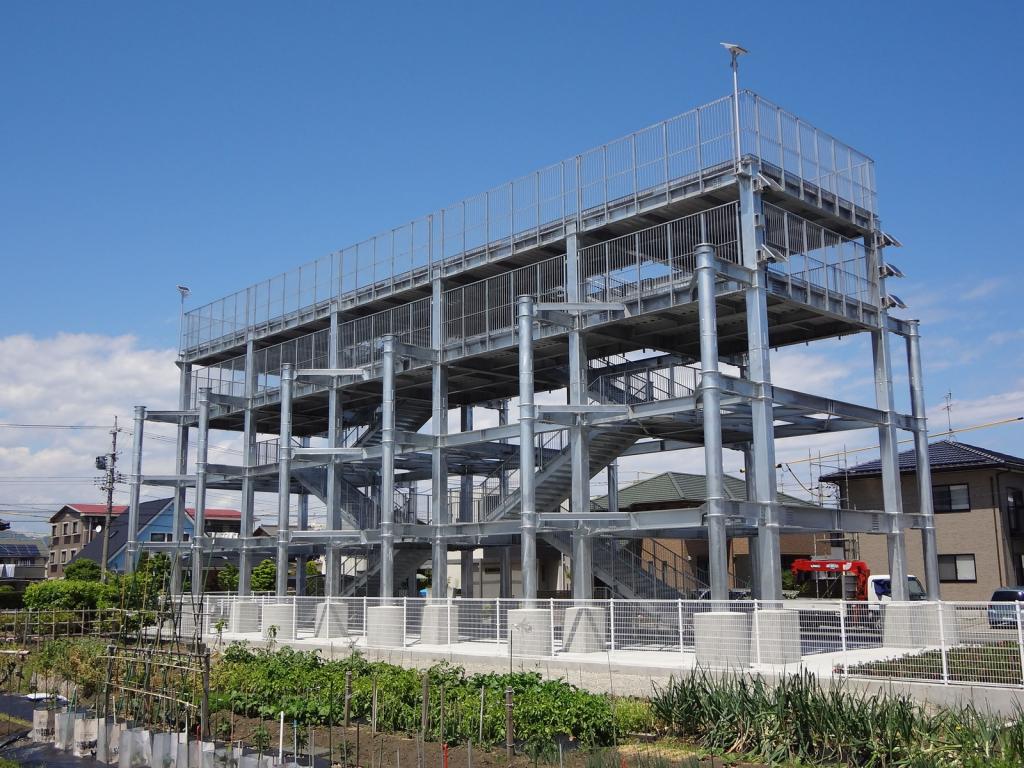 焼津市下小田地区　津波避難タワー